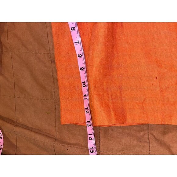COS Shorts Womens Size 6 Coral Orange High Wasit 100% Linen cropped Pants - Picture 7 of 10